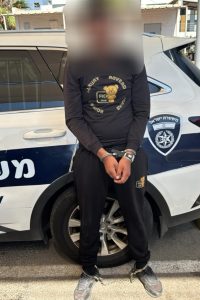 תמונה ממעצרו. צילום: דוברות המשטרה